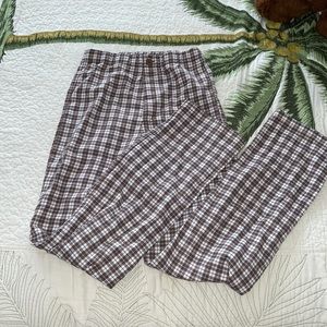 brandy melville brown plaid pants